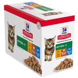 Hill’s Science Diet Kitten Variety 12 Pack (6 Chicken, 3 Turkey, 3 Ocean Fish) Cat Food pouches 12x85g