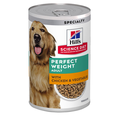 Hill's Science Diet Adult Perfect Weight Canned Wet Dog Food  363g can x 12 Tray