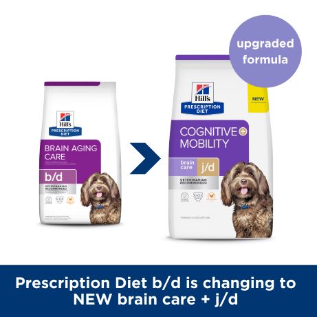 Hill's Prescription Diet Brain Care + j/d Mobility with Chicken Dry Dog Food 3.85 kg
