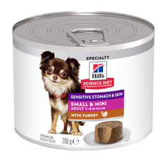 Hill's Science Diet Adult Small & Mini Sensitive Stomach & Skin 200g can