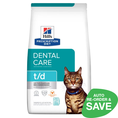 Hill s Prescription Diet t d Dental Care Dry Cat Food 1.5kg NZ Wide Shipping