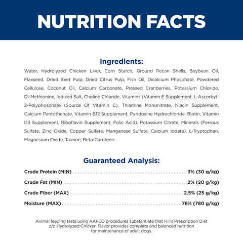 Hill's Prescription Diet z/d Skin/Food Sensitivities Dog Food 370g Can