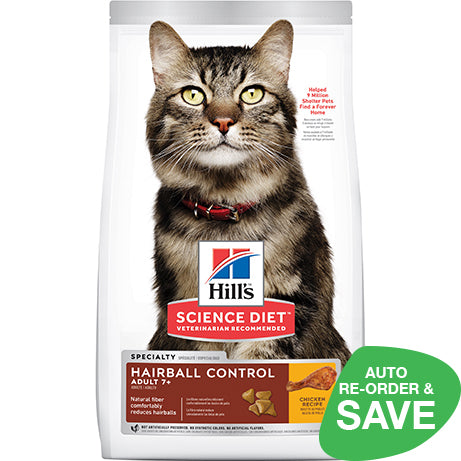 Hill s Science Diet Adult 7 Hairball Control Senior Dry Cat Food