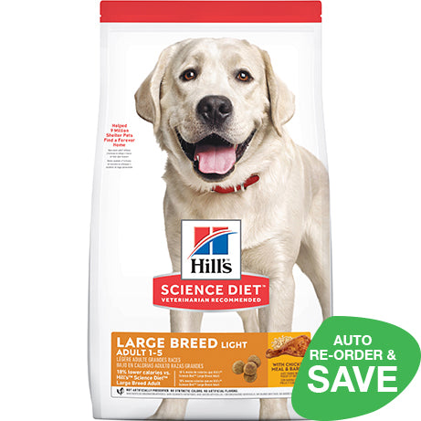 Hill's Science Diet Adult Light Large Breed Dry Dog Food 12kg