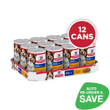 Hill's Science Diet Mature Adult 7+ with Chicken & Barley Canned Dog Food 370g x 12 Tray