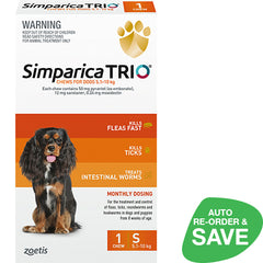Simparica TRIO Small Dog 5.1-10kg