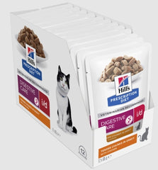 Hill's Prescription Diet i/d Digestive Care Chicken Cat Food Pouches 12x85g