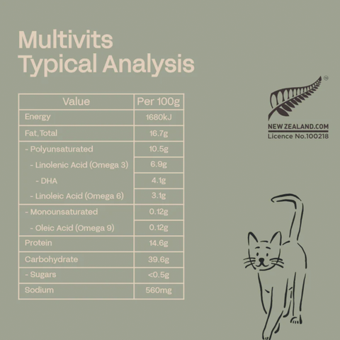 FOURFLAX Feline Multivits 200g