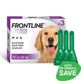 FRONTLINE Plus for Large Dogs 3 Pack