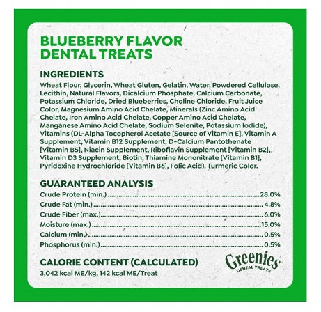 Greenies Dental Chews Blueberry Teenie 43 Pack