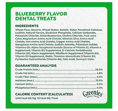 Greenies Dental Chews Blueberry Regular 12 Pack