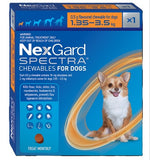 Nexgard Spectra Extra Small 1.35 - 3.5kg Dog 1 Chew