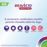Bravecto 1 Month Triple Chew For Small Dog 5 to 10kg