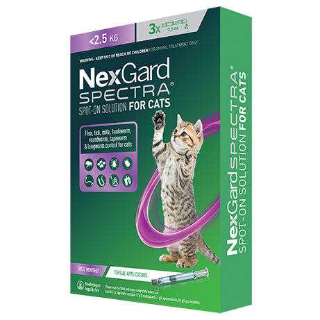 NEXGARD SPECTRA Spot-on Solution for Small Cats & Kittens Under 2.5kg