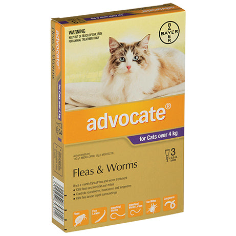 Advocate for Large Cats over 4kg Flea & Worm
