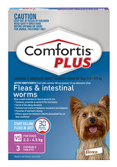 Comfortis PLUS Very Small Dog Chewable Flea & Worm Tablets Flea & Worm