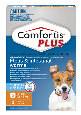 Comfortis PLUS Small Dog Chewable Flea & Worm Tablets Flea & Worm