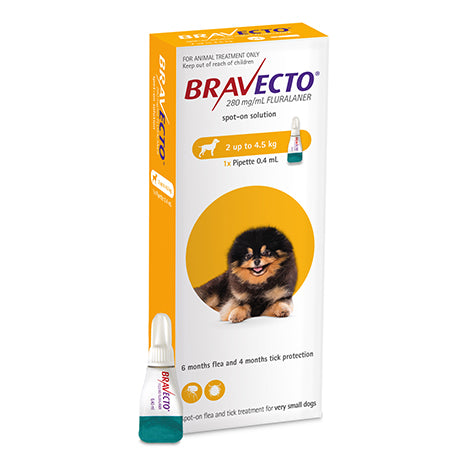 Bravecto Spot On X-Small Dog 2-4.5kg