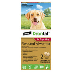 Drontal For Dogs 35kg Allwormer Tablets