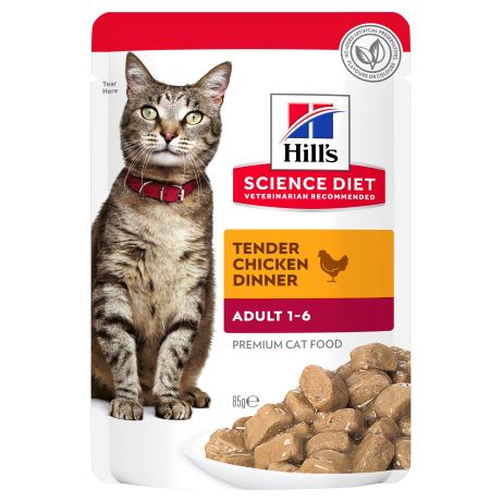 Hill's Science Diet Adult Chicken Cat Food 12 x 85g sachets