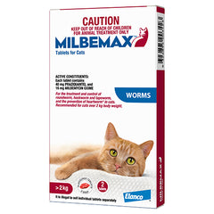 Milbemax For Cats 2-8kg - 2 Tablets