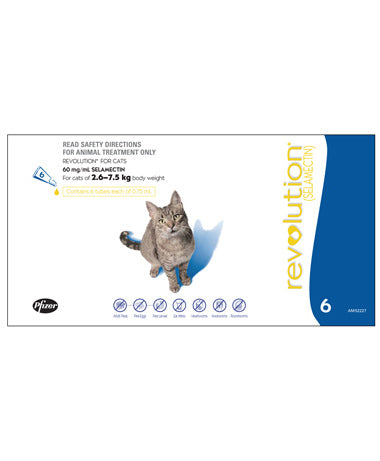 Revolution For Cats Up to 7.5kg Flea & Worm