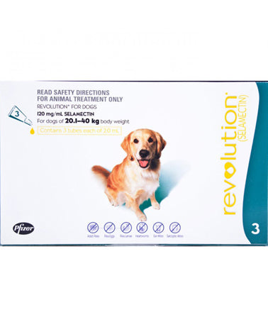 Revolution For Dogs 20-40kg Flea & Worm