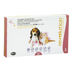 Revolution Kitten & Puppies Up to 2.5kg 3pk Flea & Worm