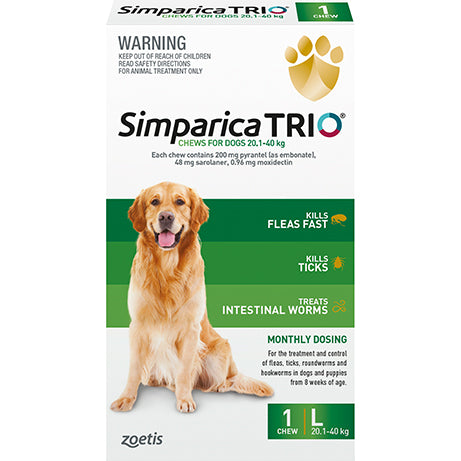 Simparica TRIO Large Dog Chew NZ Wide Shipping