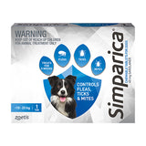 Simparica monthly chew 10.1-20kg dogs Flea & Worm