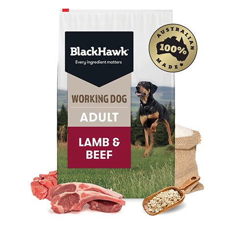 Black Hawk Working Dog Lamb Beef 20kg NZ Wide Shipping