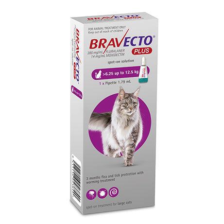 Bravecto Plus Spot-On For Large Cats to NZ Wide Shipping